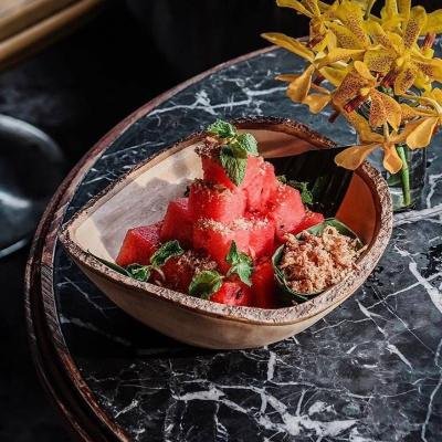 Watermelon with Sweet Dried Fish at RONGROS