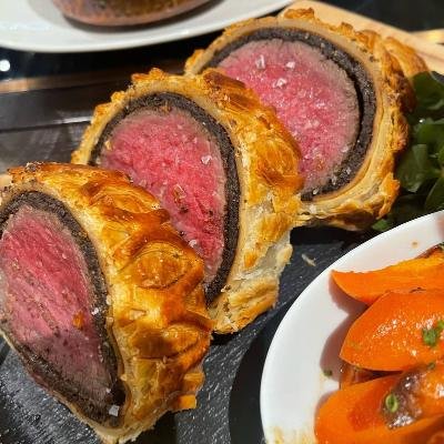 Beef Wellington at Bread Street Kitchen & Bar