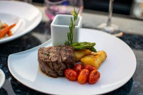 Australian Sirloin with Red Wine Sauce at Vertigo & Moon Bar