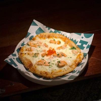 Salmon roti with creamy lime sauce at Vidhi Jib