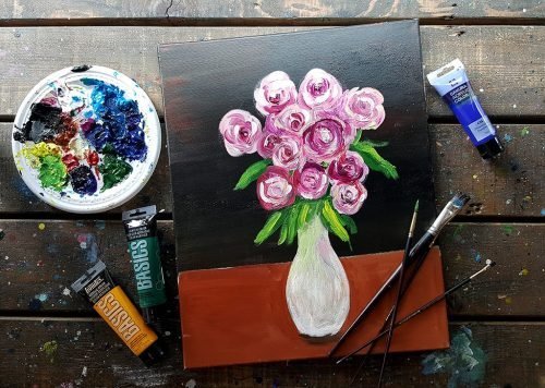 Van Gogh-style featured pieces at Paintbar Bangkok