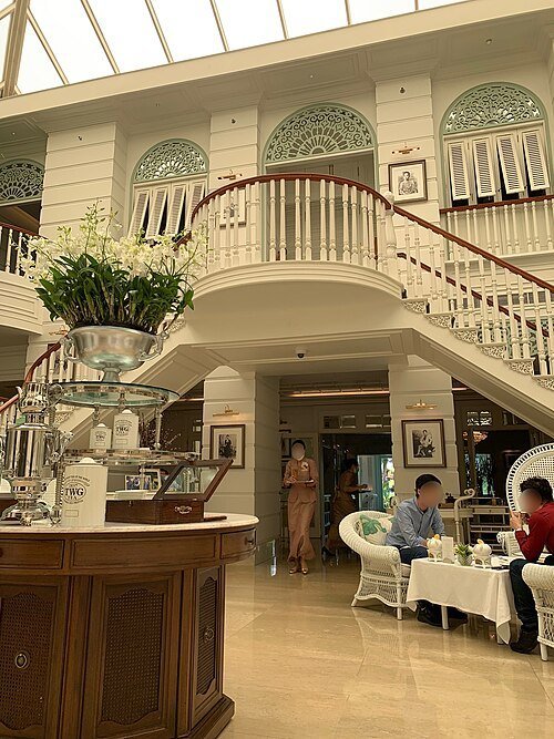 Afternoon tea at the Authors' Lounge at Mandarin Oriental, Bangkok