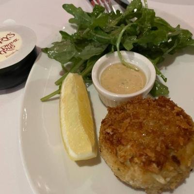 Lawry's Crab Cake at Lawry's The Prime Rib