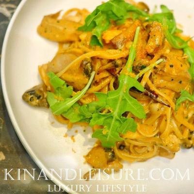 King Crab Linguine at The Crystal Grill House