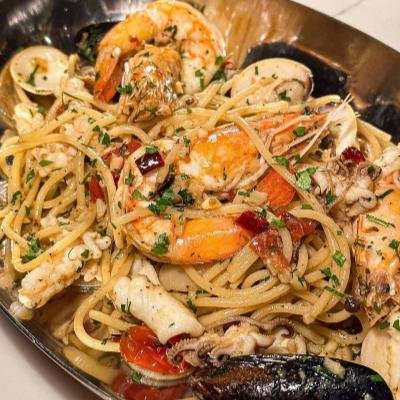 Spaghetti Allo Scoglio at Opera Italian Restaurant