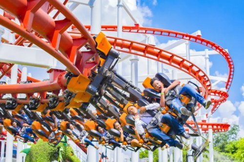 Roller coasters: Sky Coaster, Tornado, Hurricane at Dream World